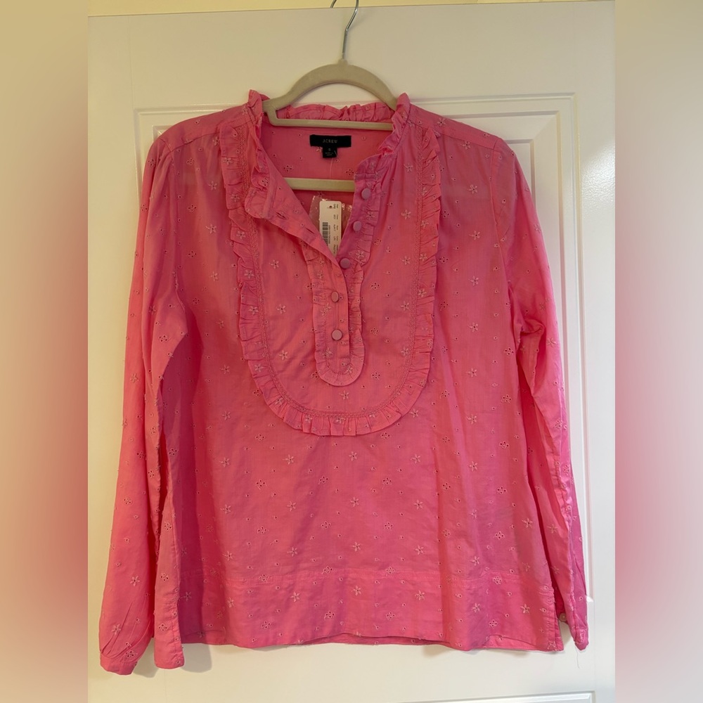 Pink Ruffled Women's Top - Picture 2 of 5